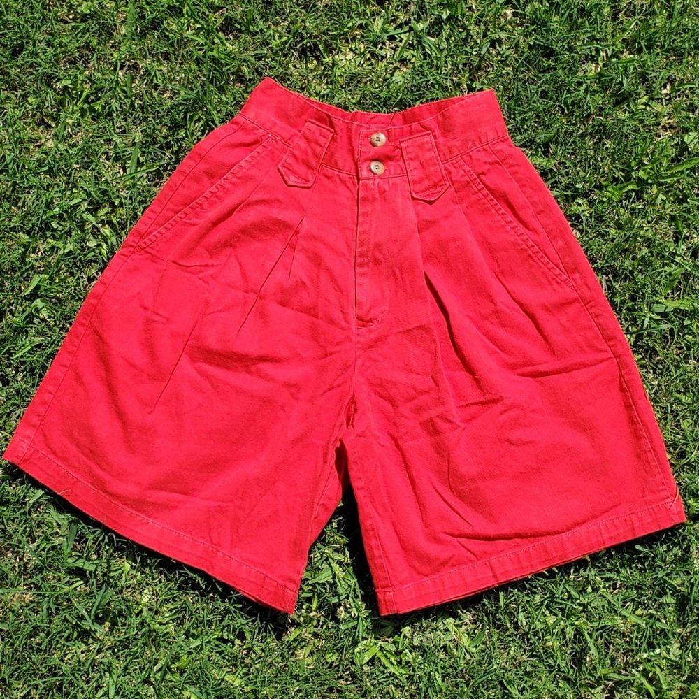 Palmetto's Cherry Red Shorts - 100% cotton